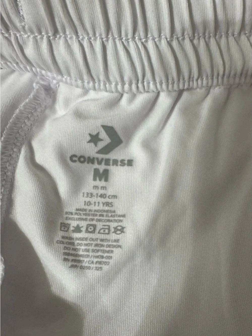 Converse White Youth Athletic Shorts with Logo Print